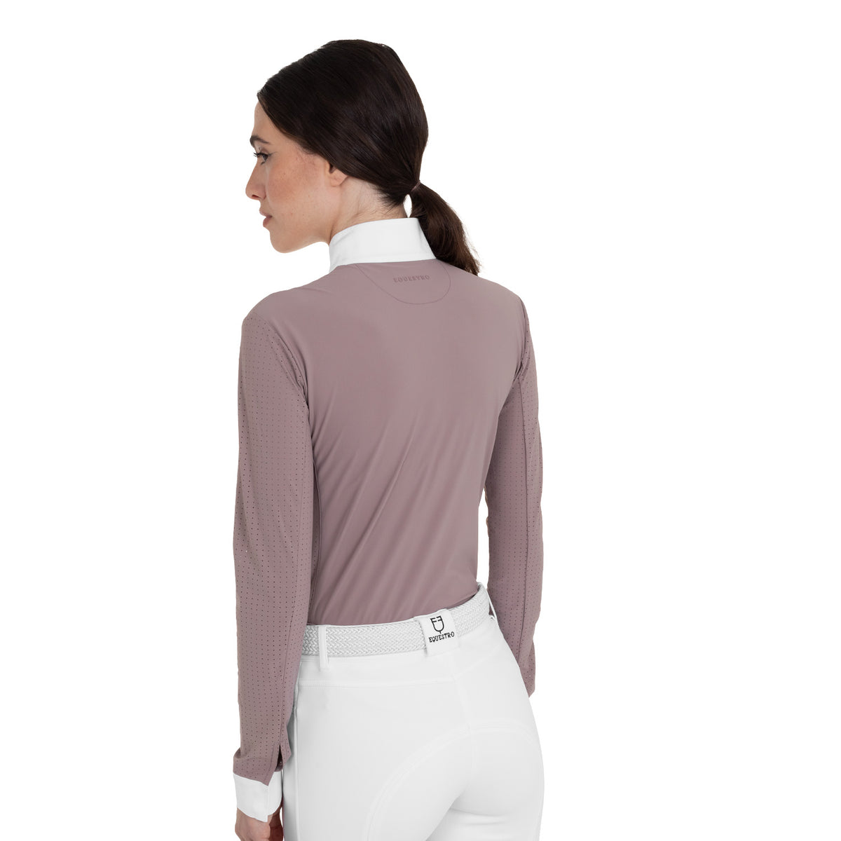 Women’s perforated long-sleeved competition polo shirt