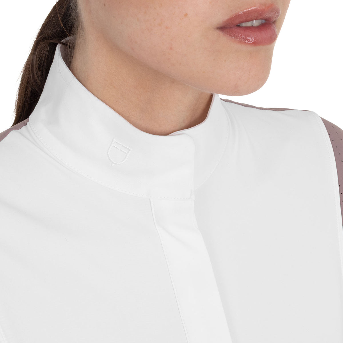 Women’s perforated long-sleeved competition polo shirt