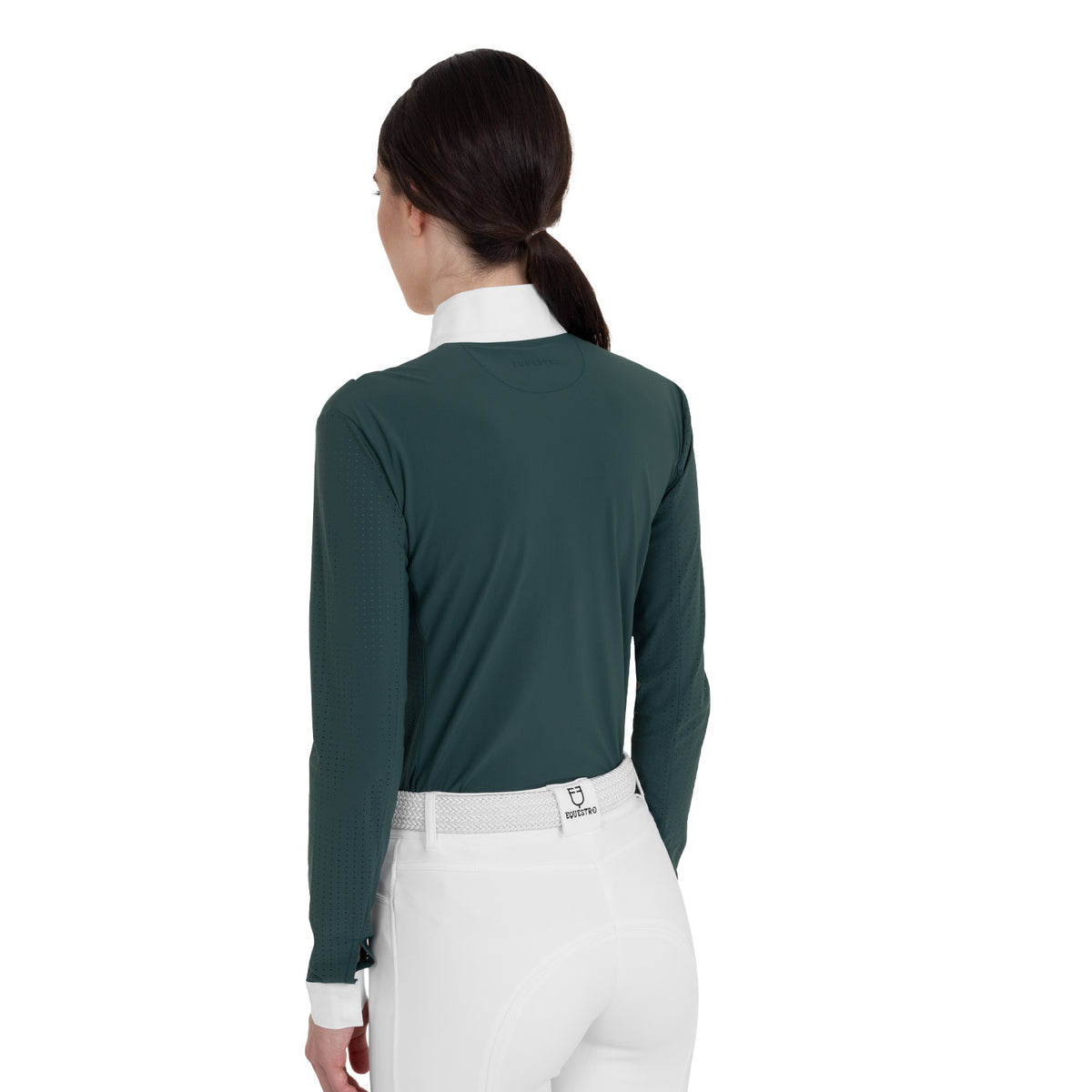 Women’s perforated long-sleeved competition polo shirt