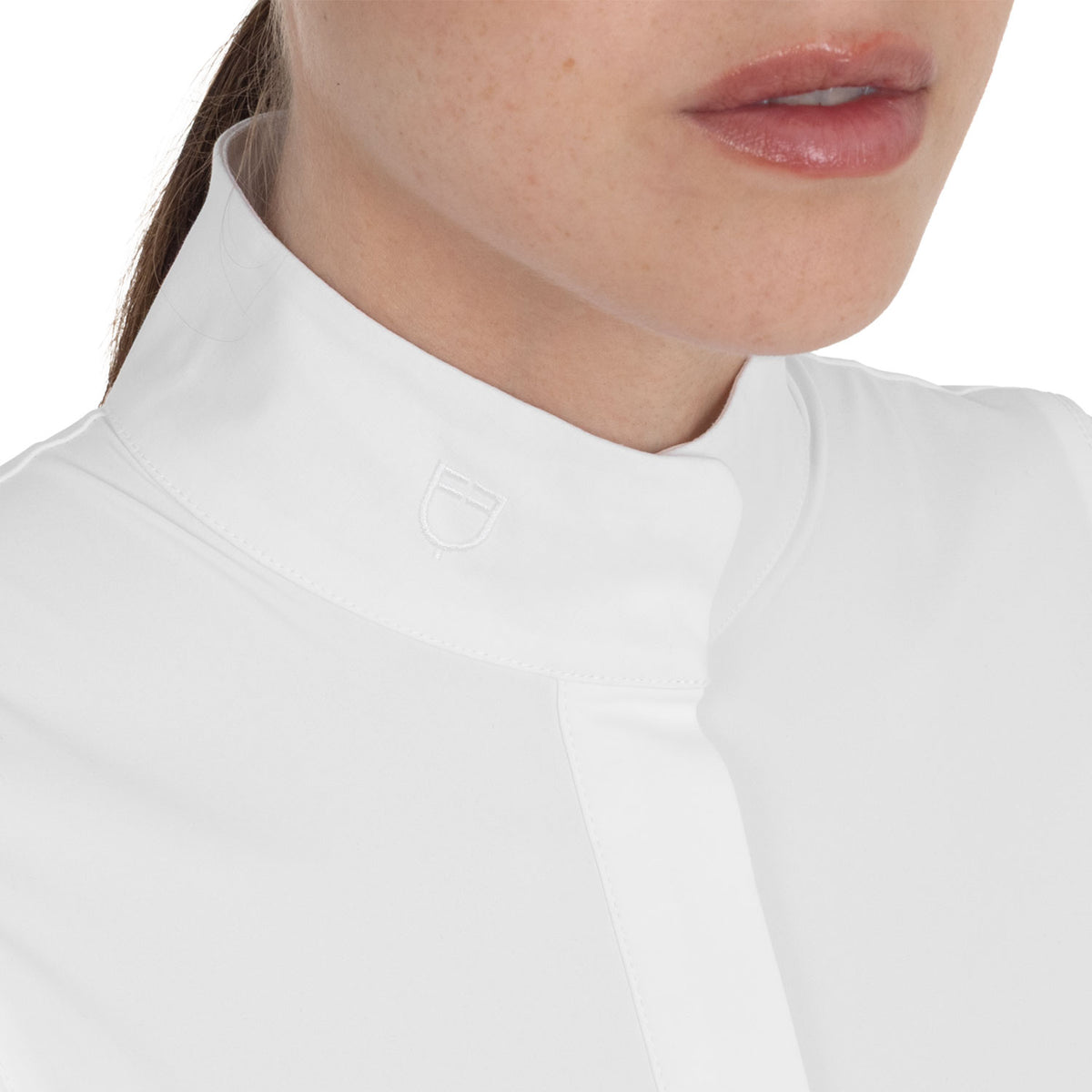 Women’s perforated long-sleeved competition polo shirt
