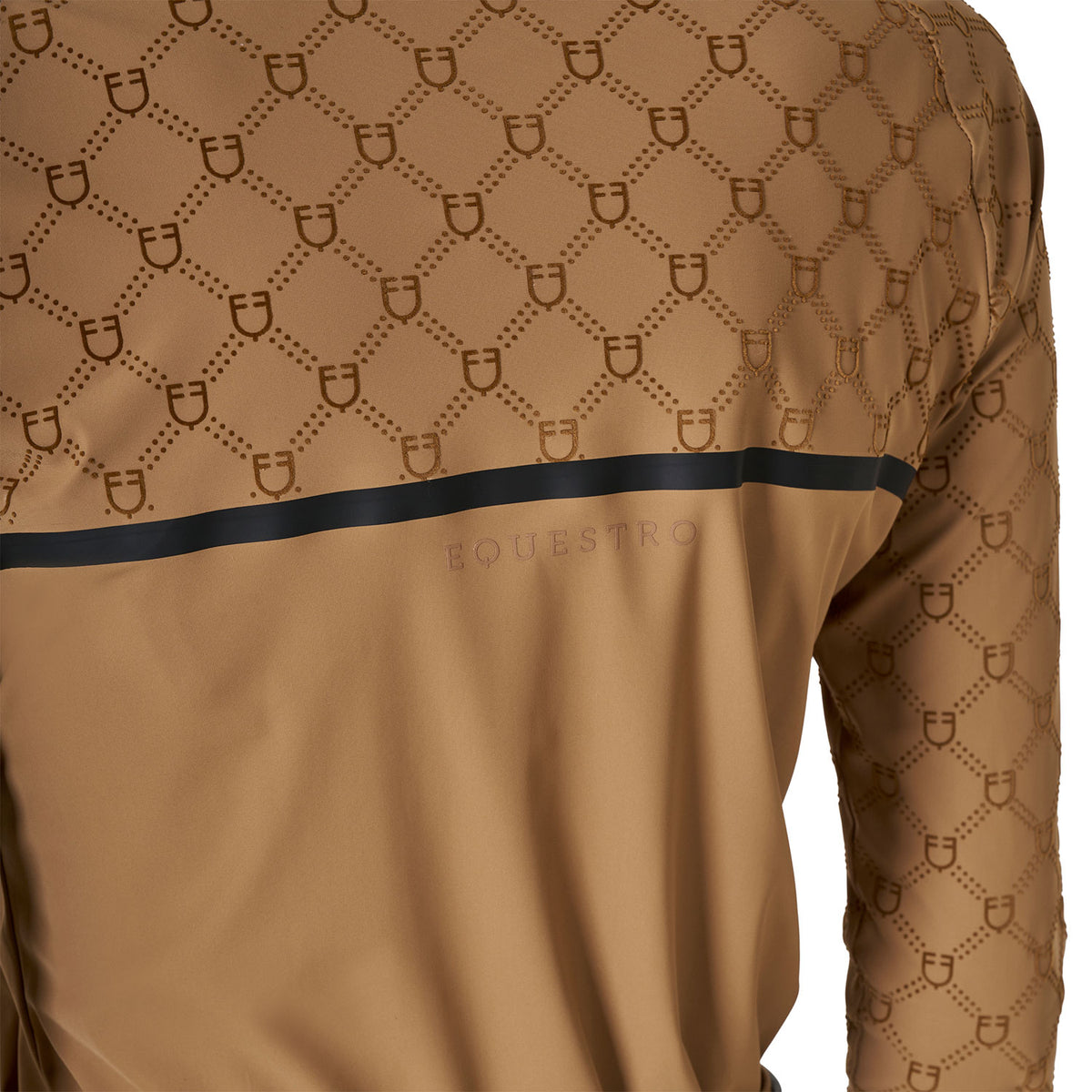 Women’s long-sleeved monogram print training polo shirt
