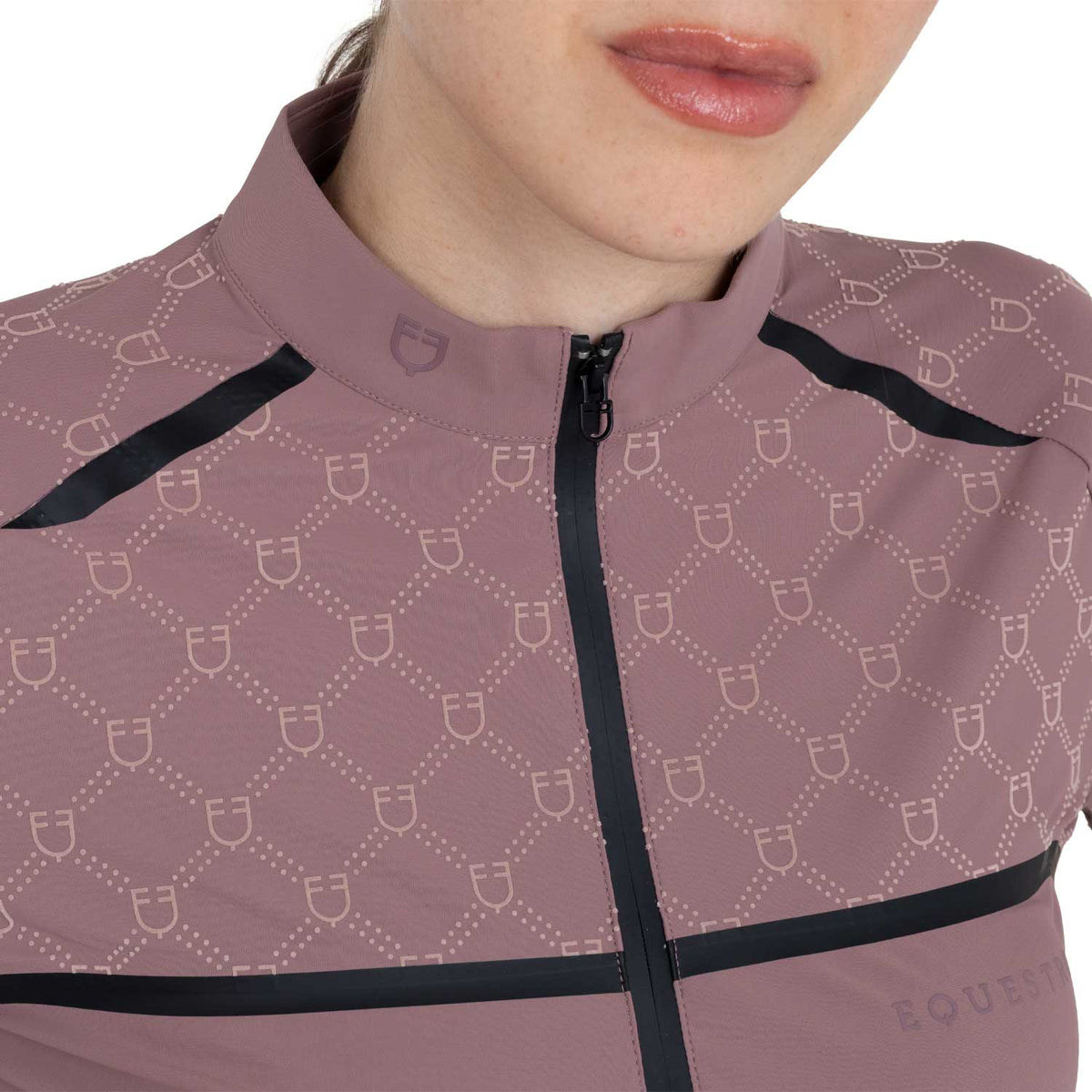 Women’s long-sleeved monogram print training polo shirt
