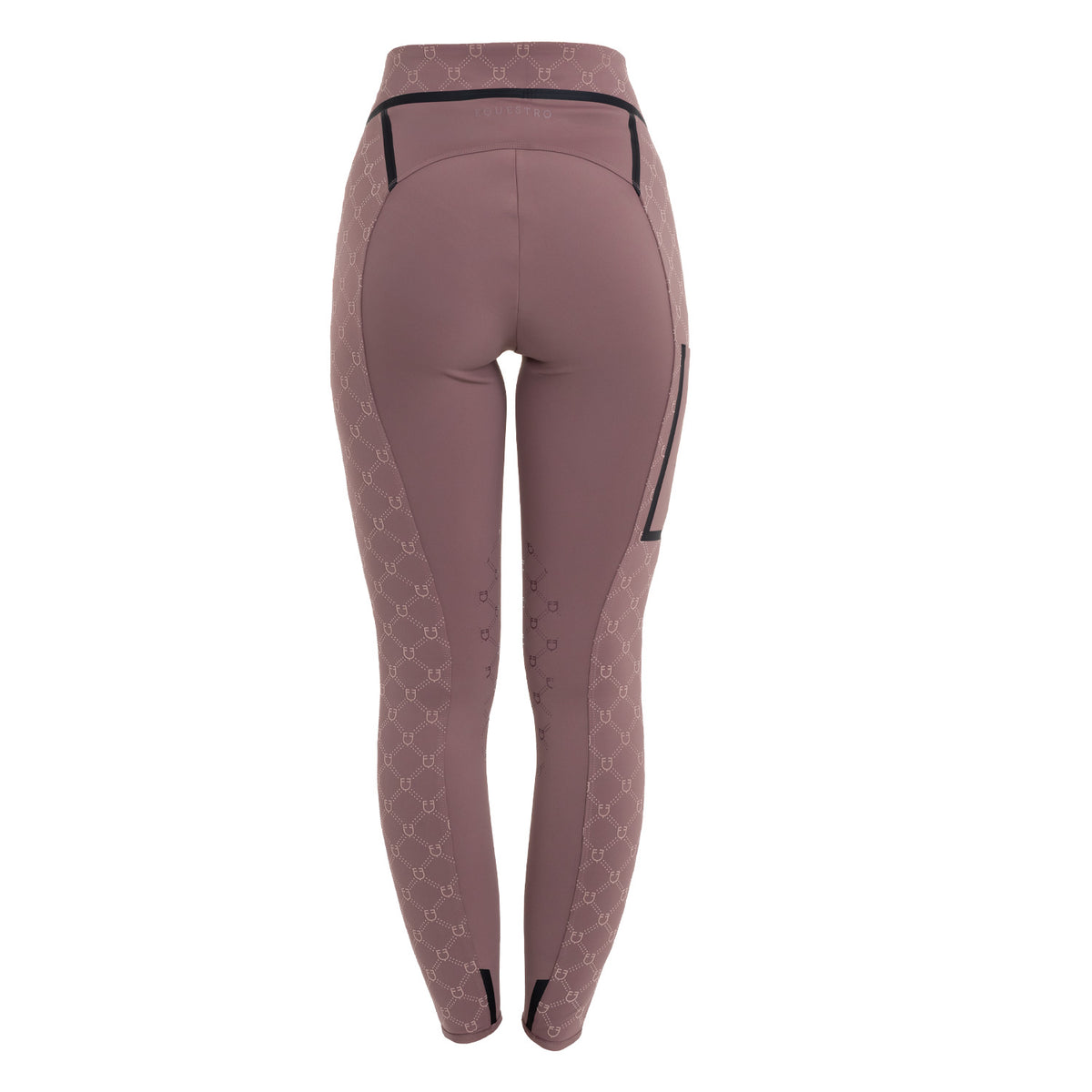 Women's high-waisted leggings in technical monogram fabric