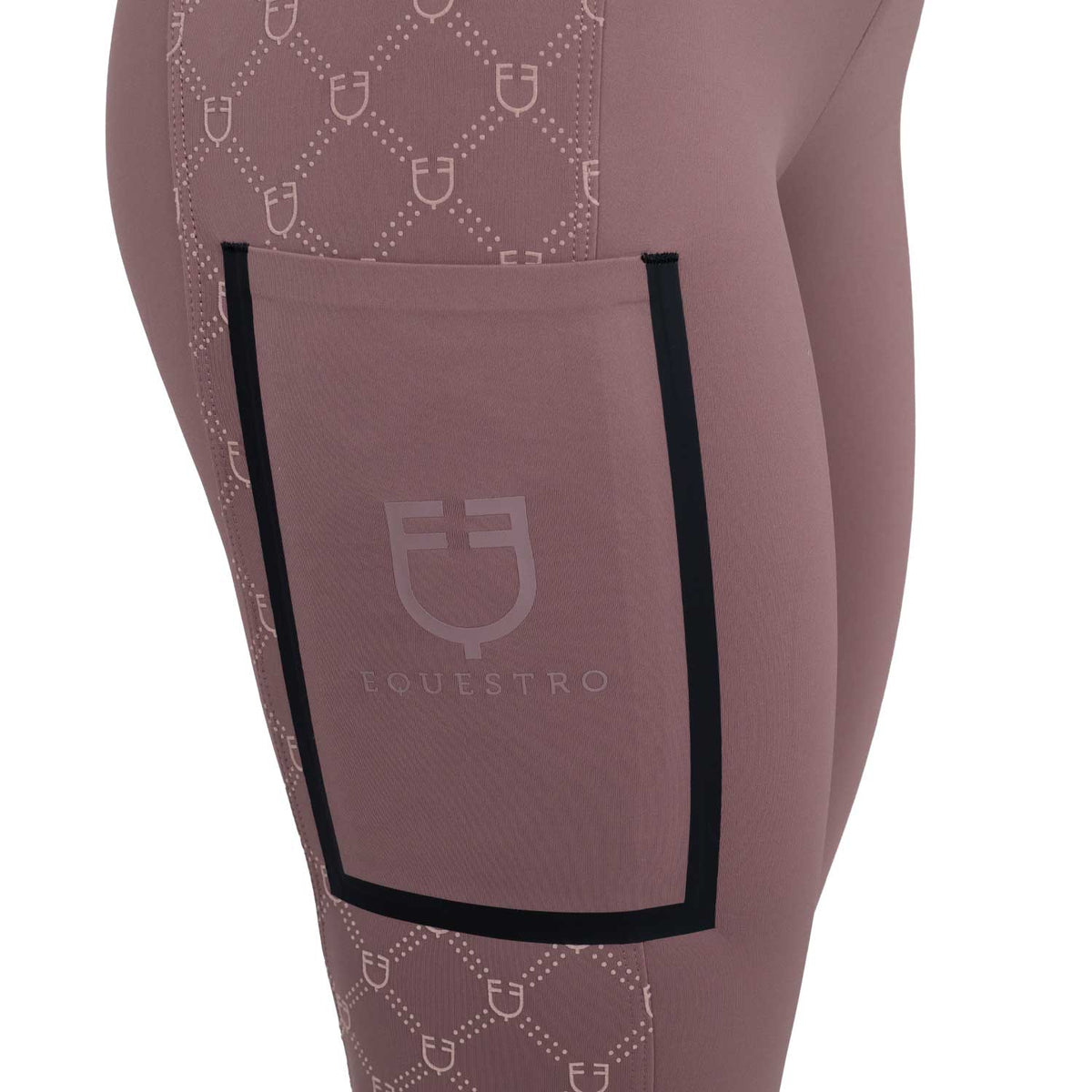 Women's high-waisted leggings in technical monogram fabric