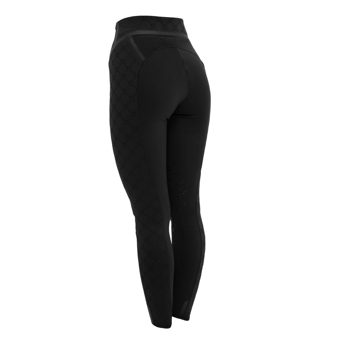 Women's high-waisted leggings in technical monogram fabric