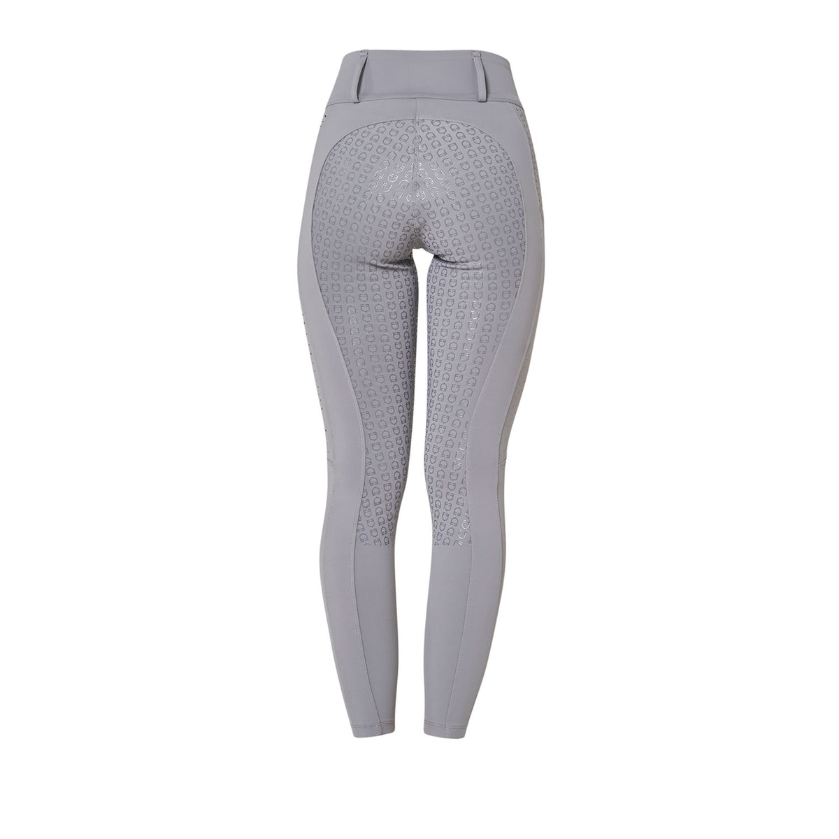Women's high-waisted leggings with belt loops and rhinestones