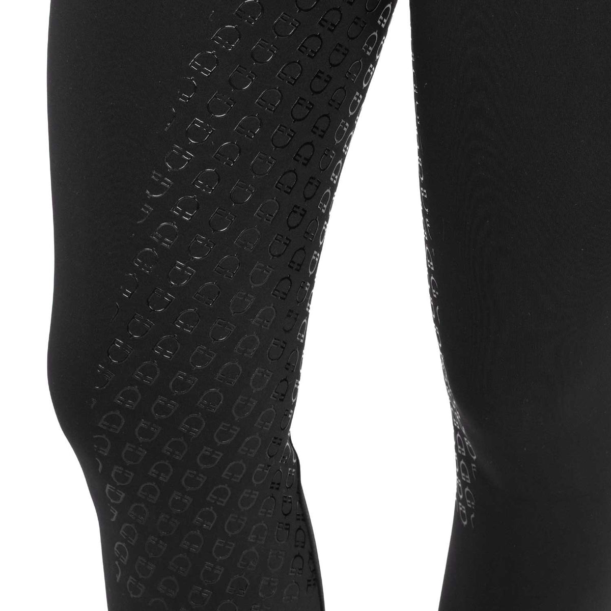 Women's high-waisted leggings with belt loops and rhinestones
