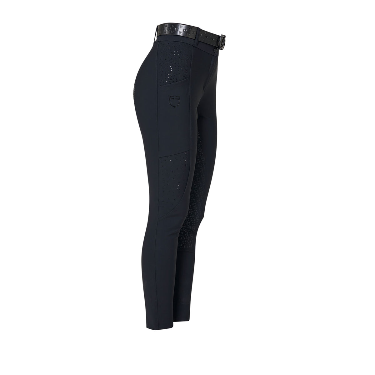 Women's high-waisted full grip breeches with rhinestones