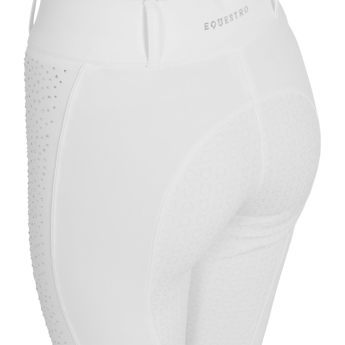 Women's high-waisted full grip breeches with rhinestones