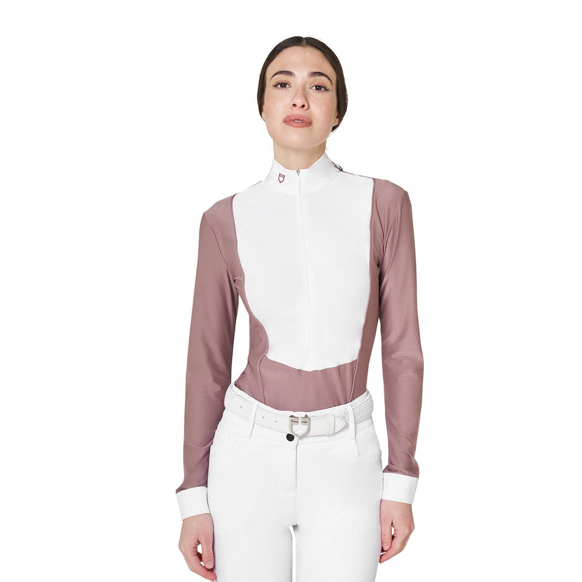 Women's competition polo shirt in winter technical fabric