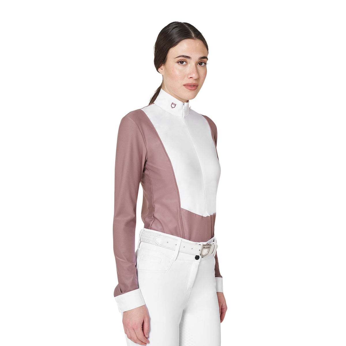Women's competition polo shirt in winter technical fabric