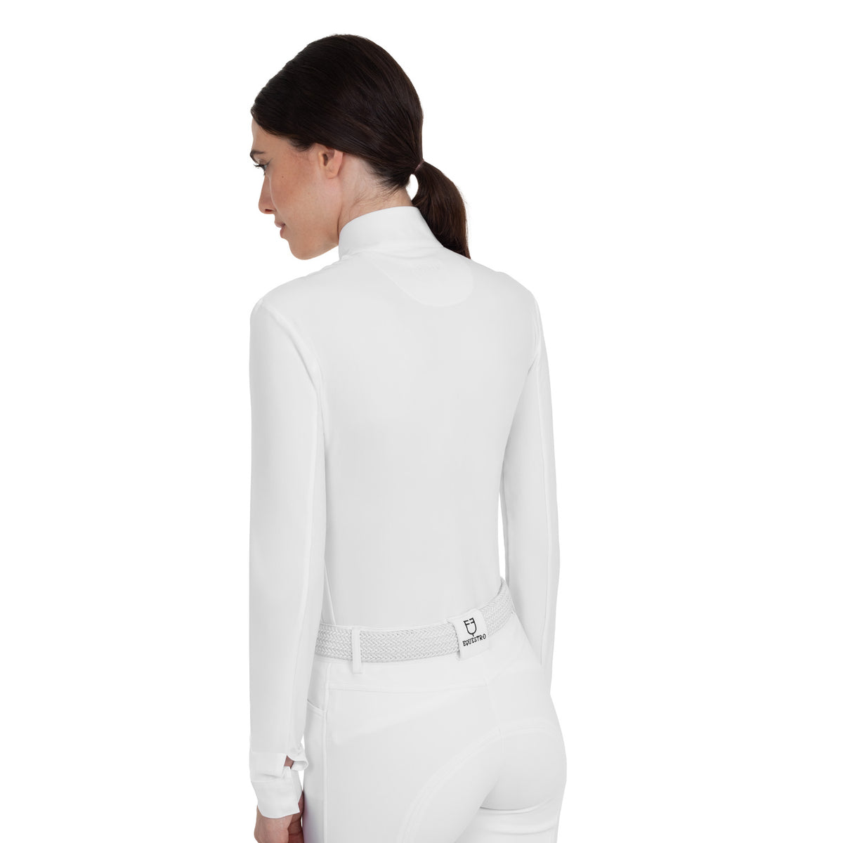 Women's competition polo shirt in winter technical fabric