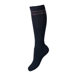 EQUESTRIAN PRO SOCKS, PU= 3 COLOUR/SIZE BLUE/ROSE / S