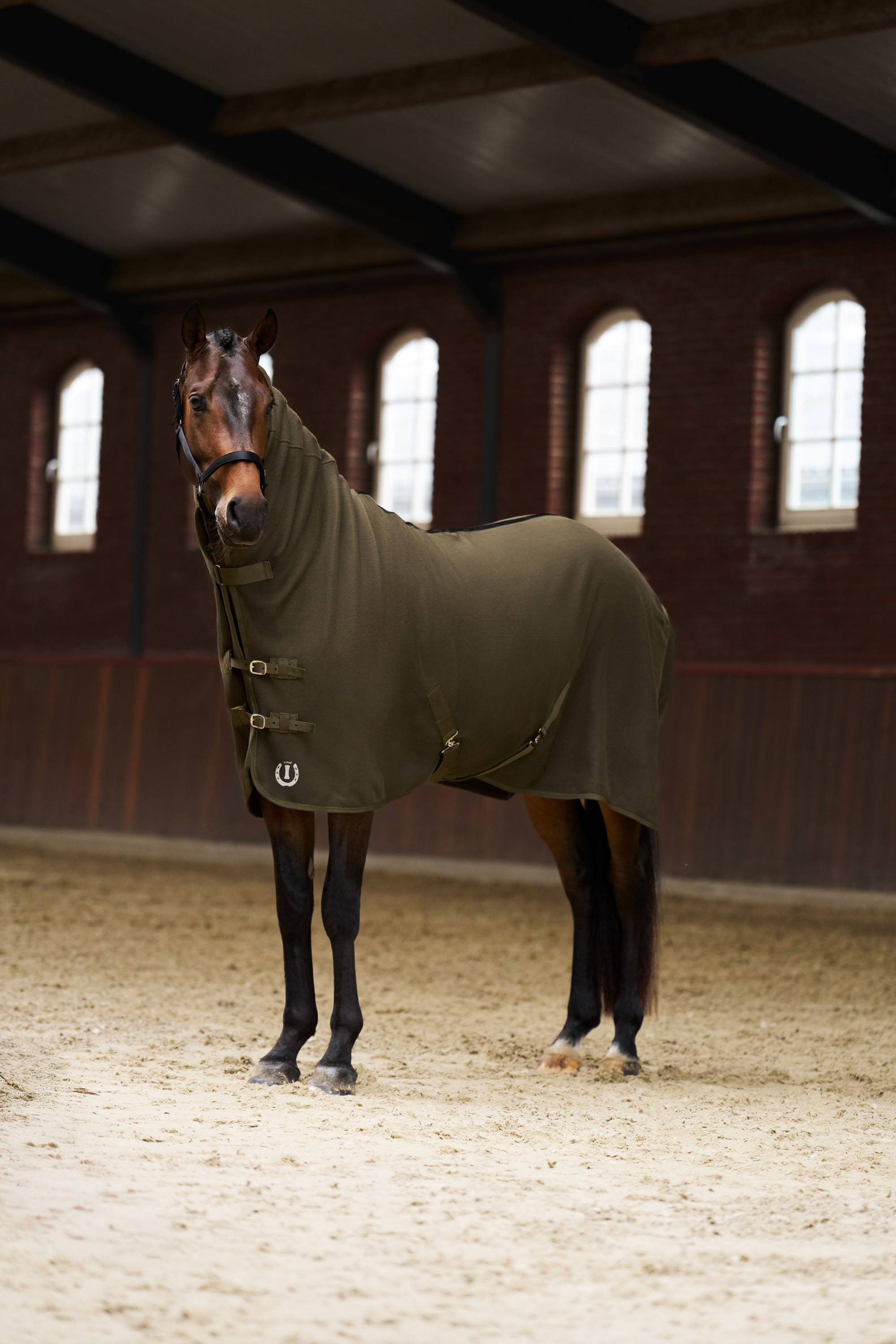 Fleeceblanket with neck IRHFundamental Olive green / 215