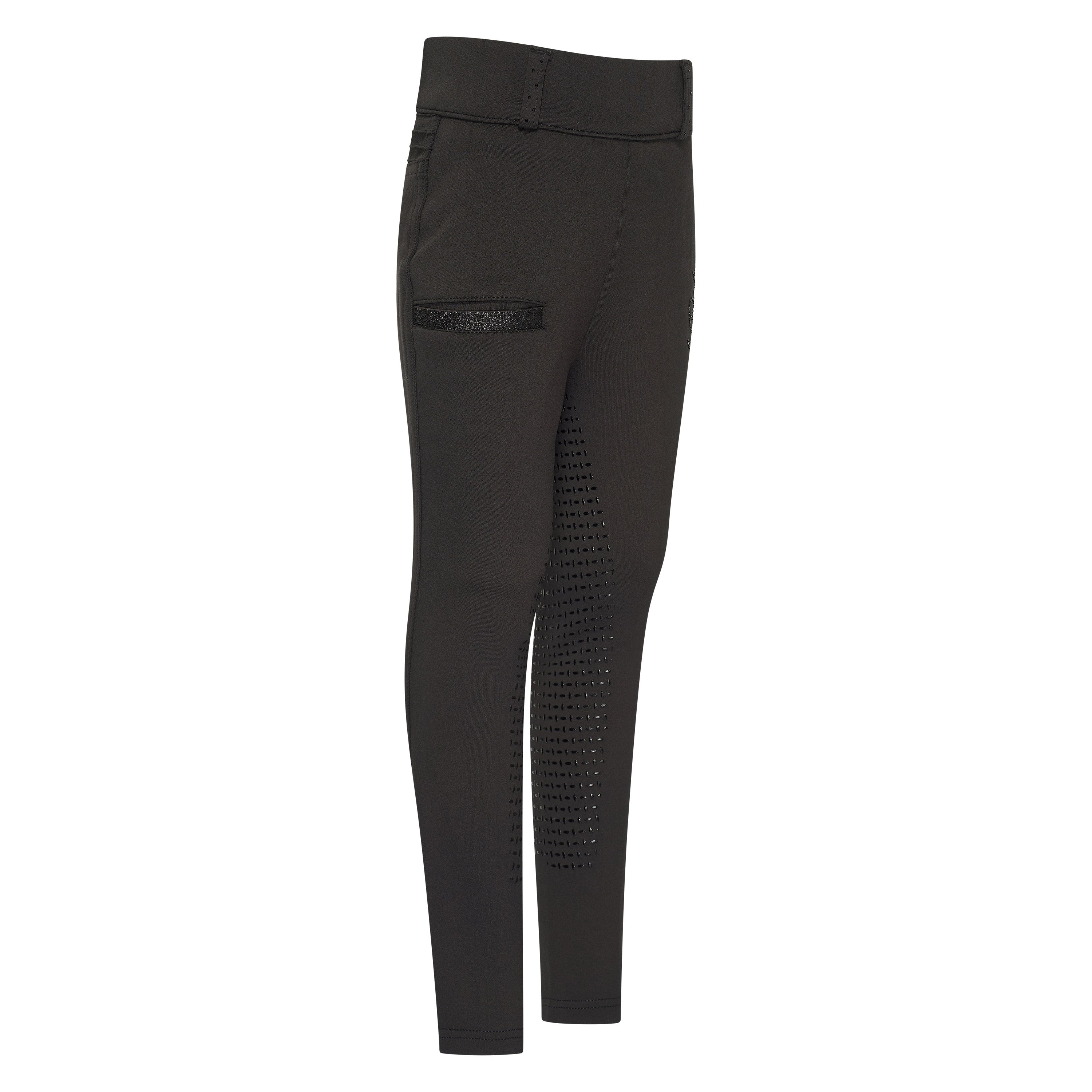 KIDS Riding tights IRHComfi Sparks Winter FullGrip Black / 164