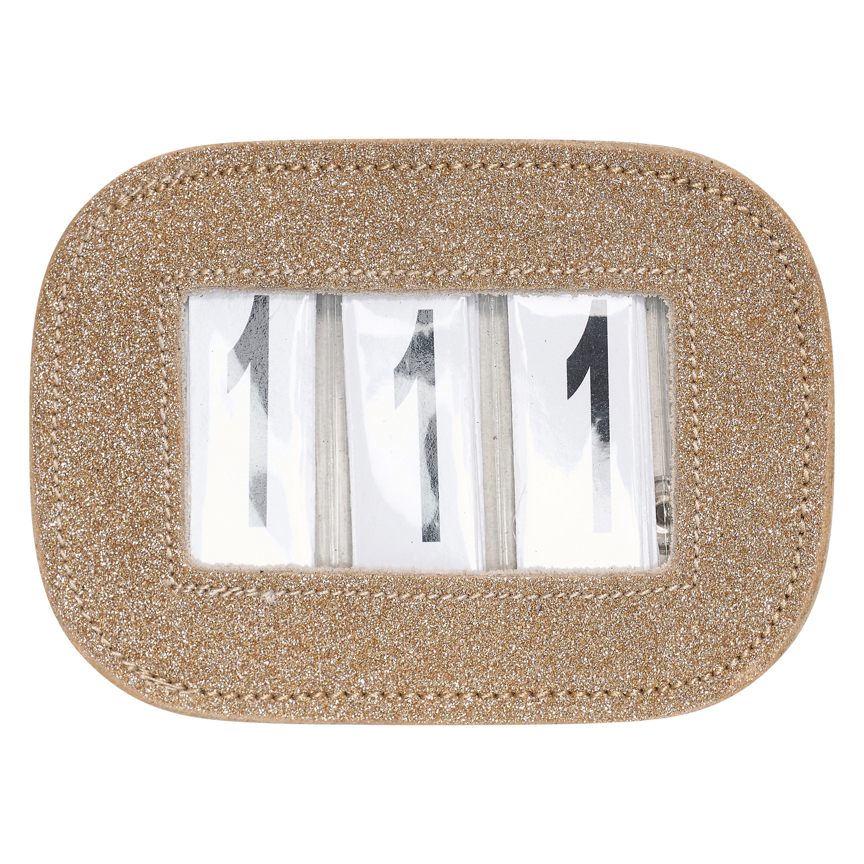 Competition number IRHGlitter square, set of 2 pcs Gold / 1SIZE