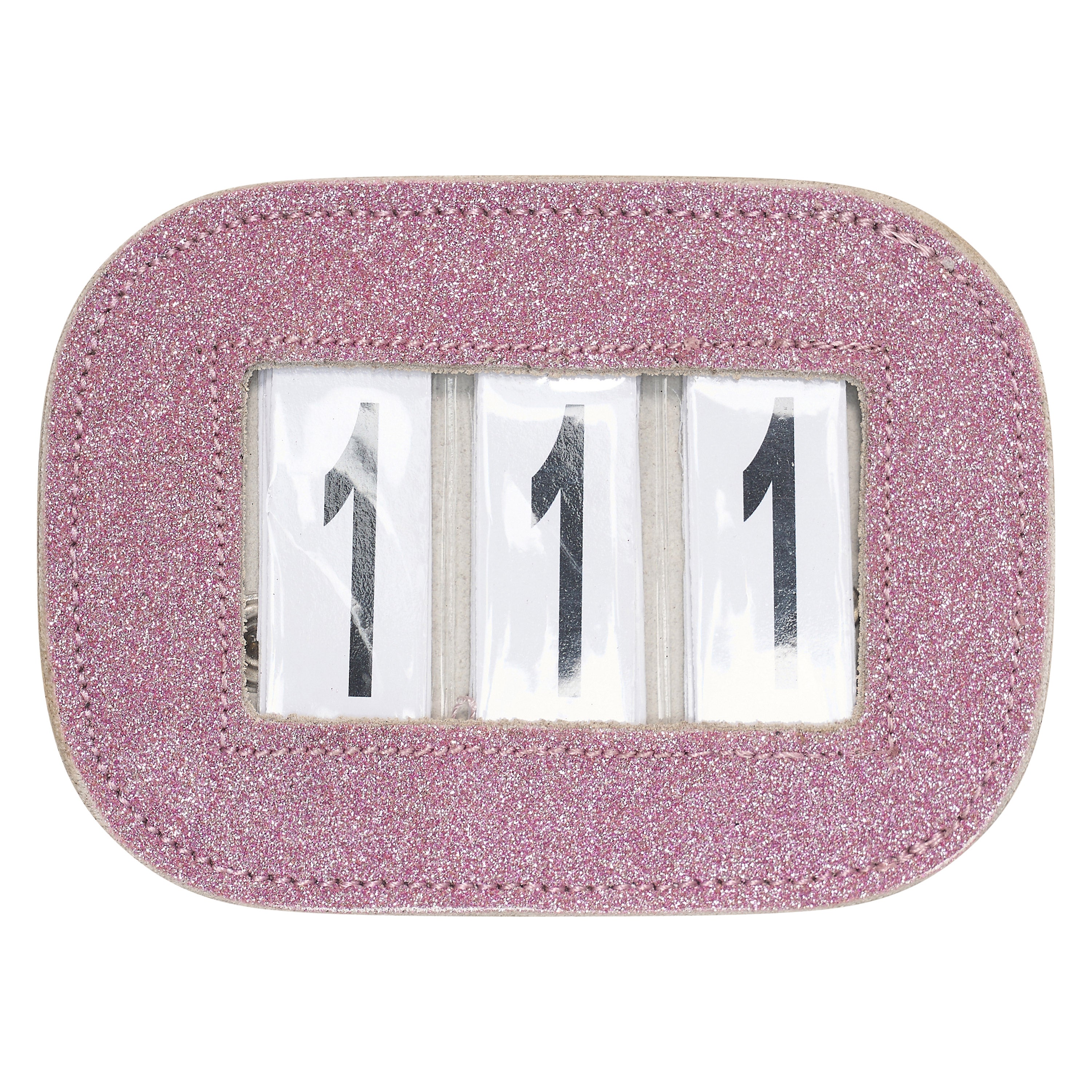 Competition number IRHGlitter square, set of 2 pcs Pink / 1SIZE