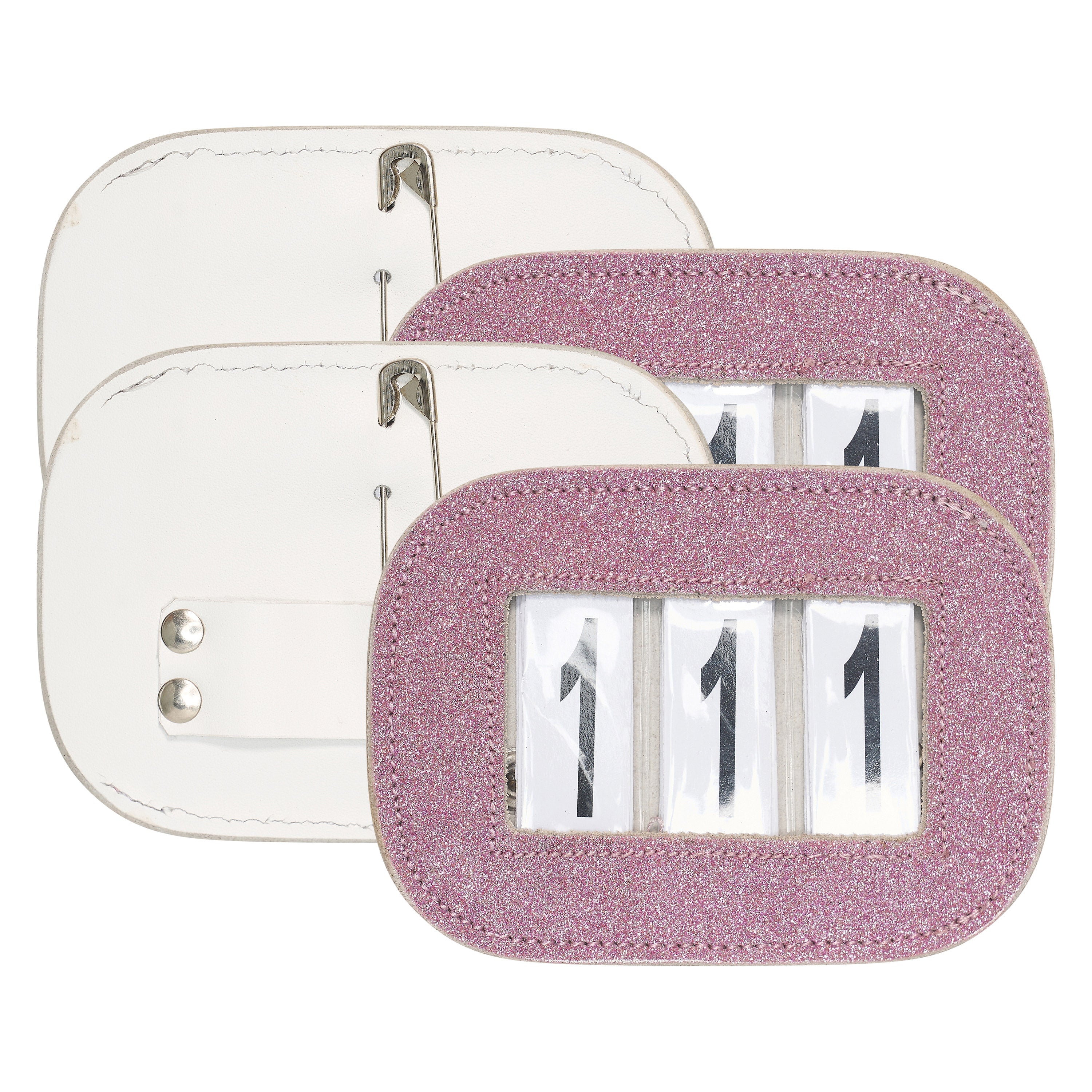 Competition number IRHGlitter square, set of 2 pcs Pink / 1SIZE