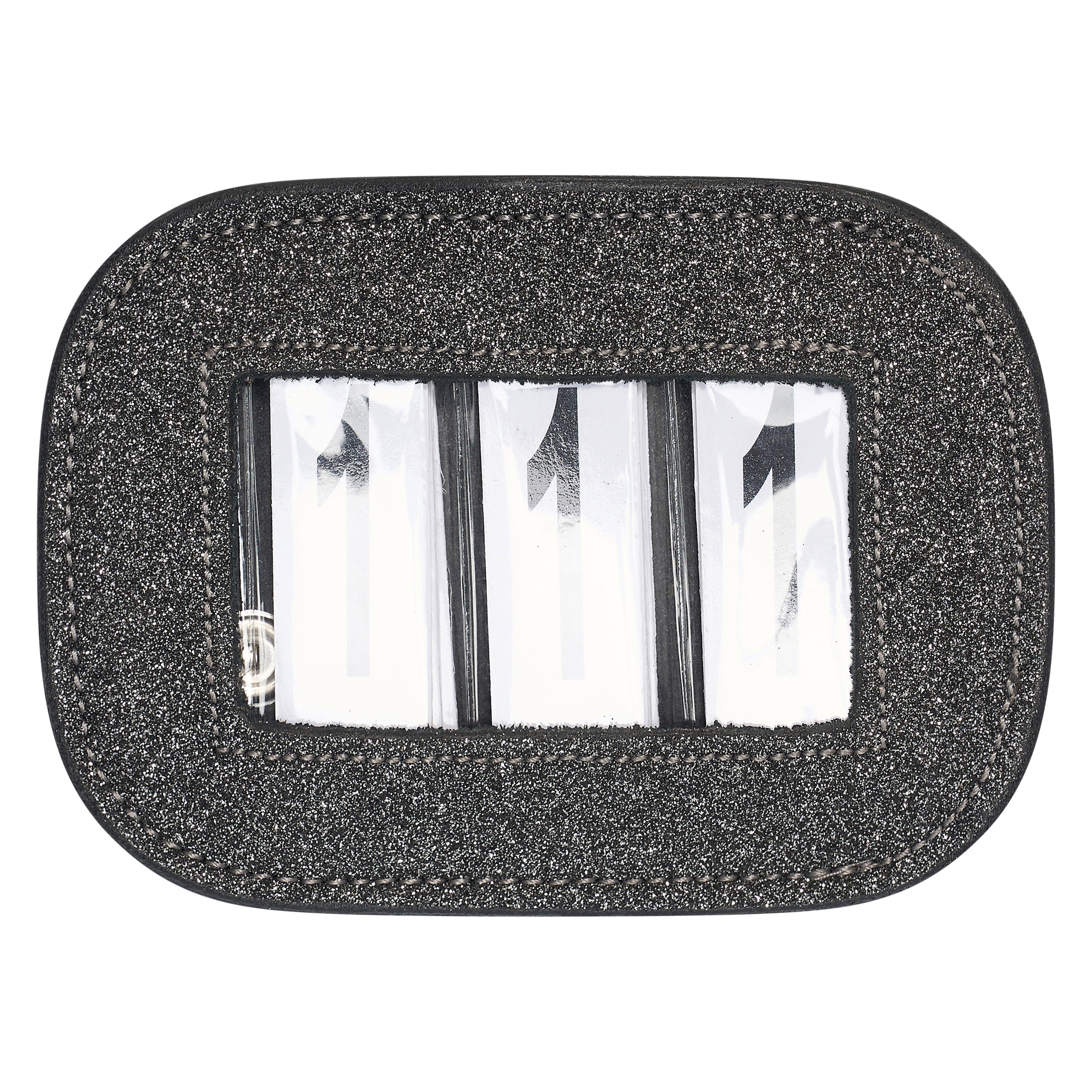 Competition number IRHGlitter square, set of 2 pcs Gun metal / 1SIZE