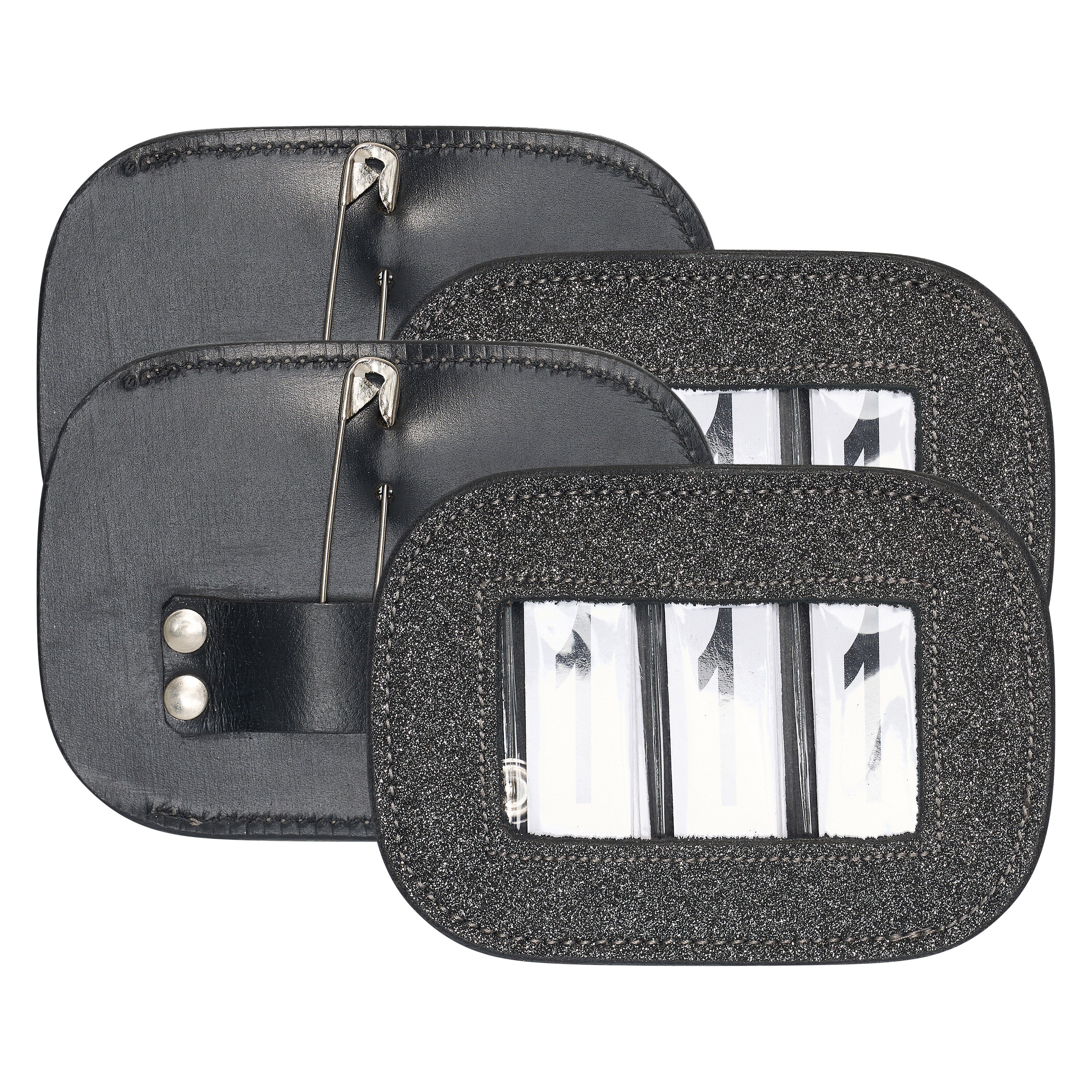 Competition number IRHGlitter square, set of 2 pcs Gun metal / 1SIZE