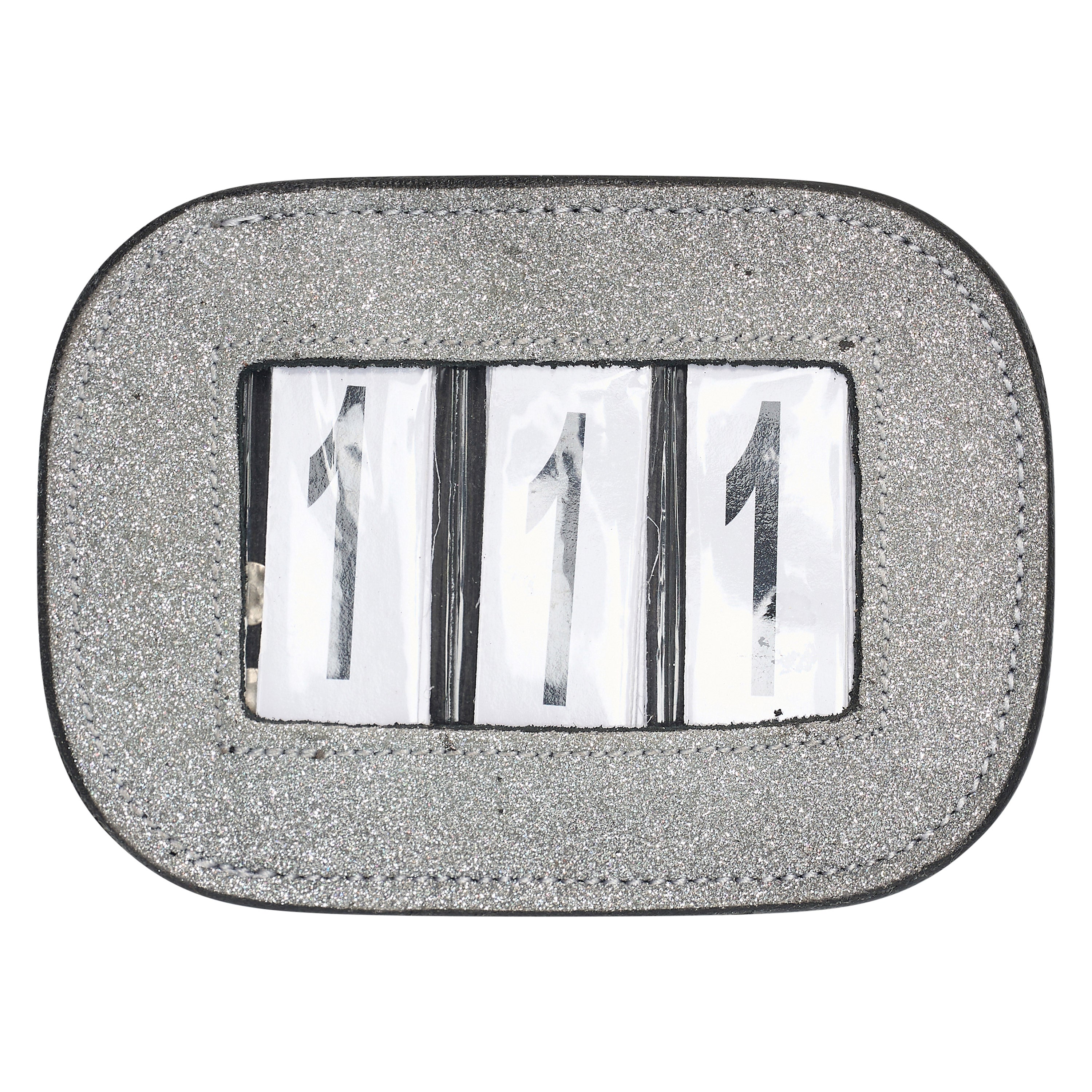 Competition number IRHGlitter square, set of 2 pcs Silver / 1SIZE