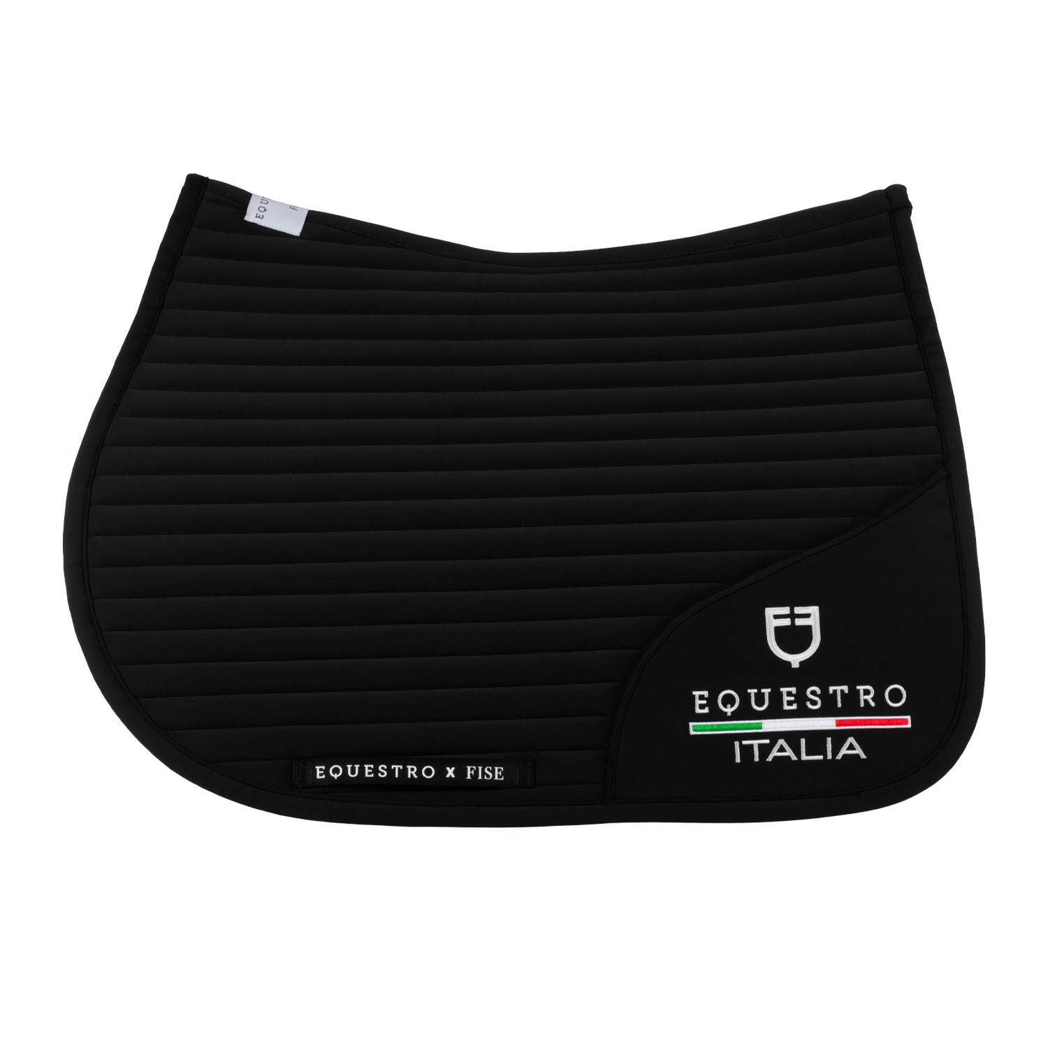 jumping saddle pad with embroidered logo black line edition BLACK / 14 YEARS