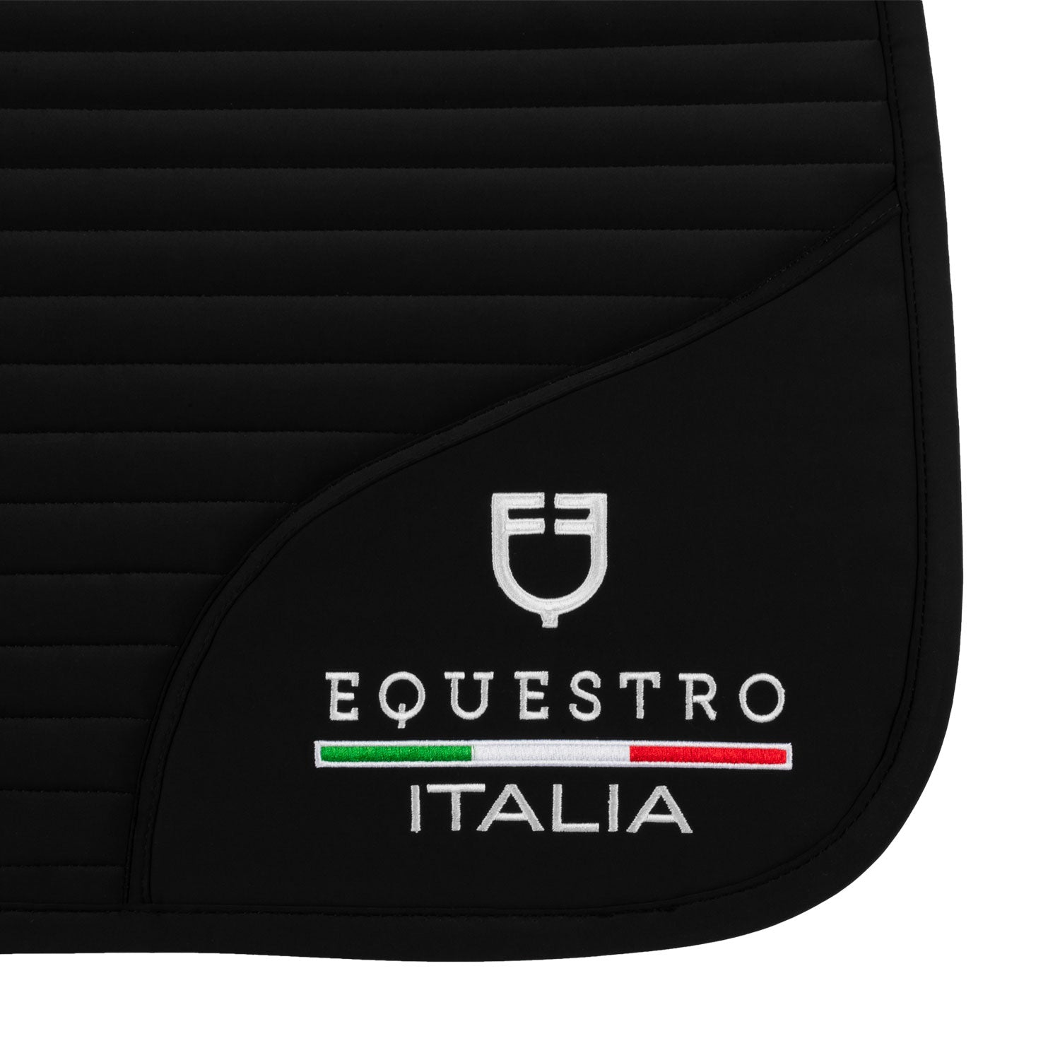 jumping saddle pad with embroidered logo black line edition BLACK / 14 YEARS