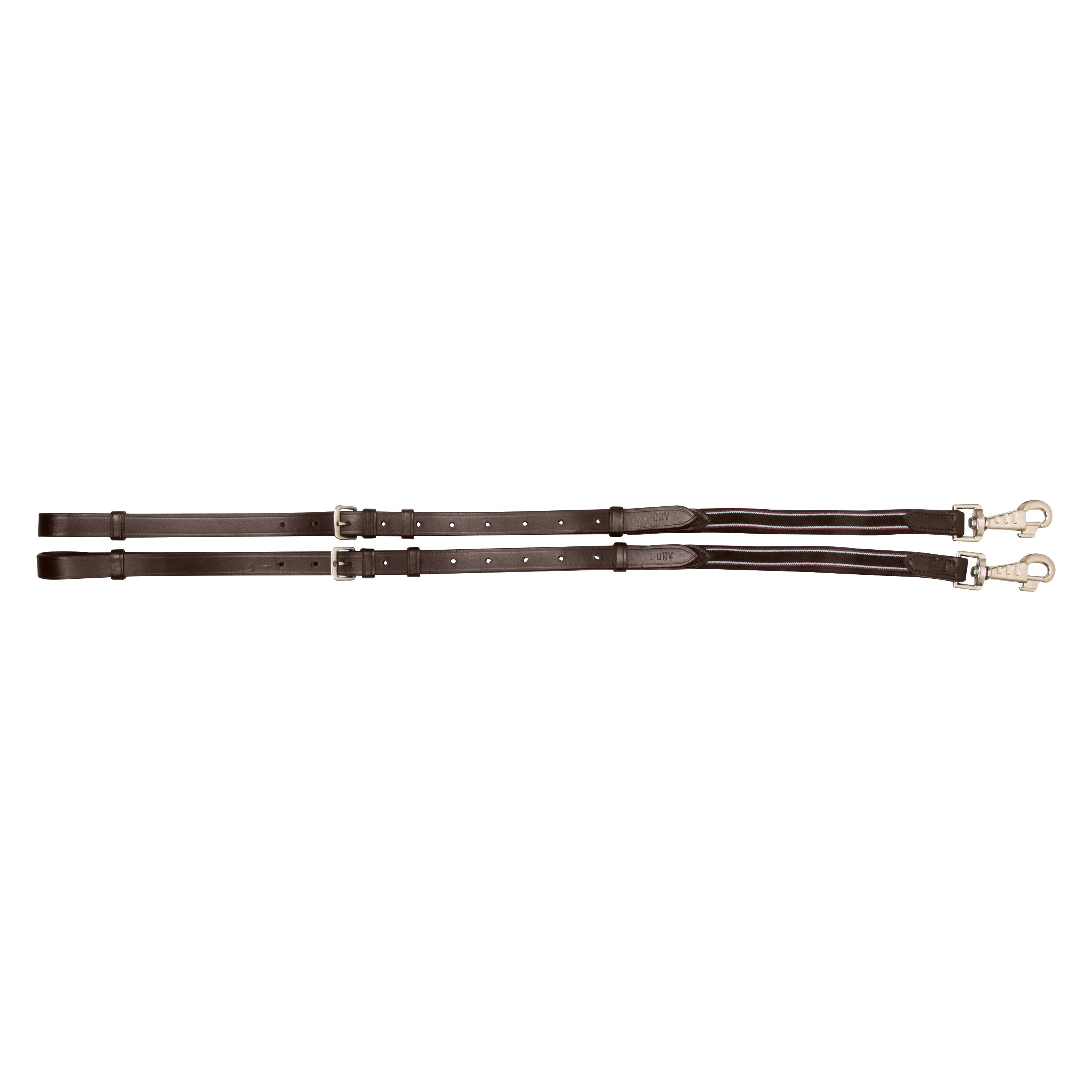 Side reins leather with elastic