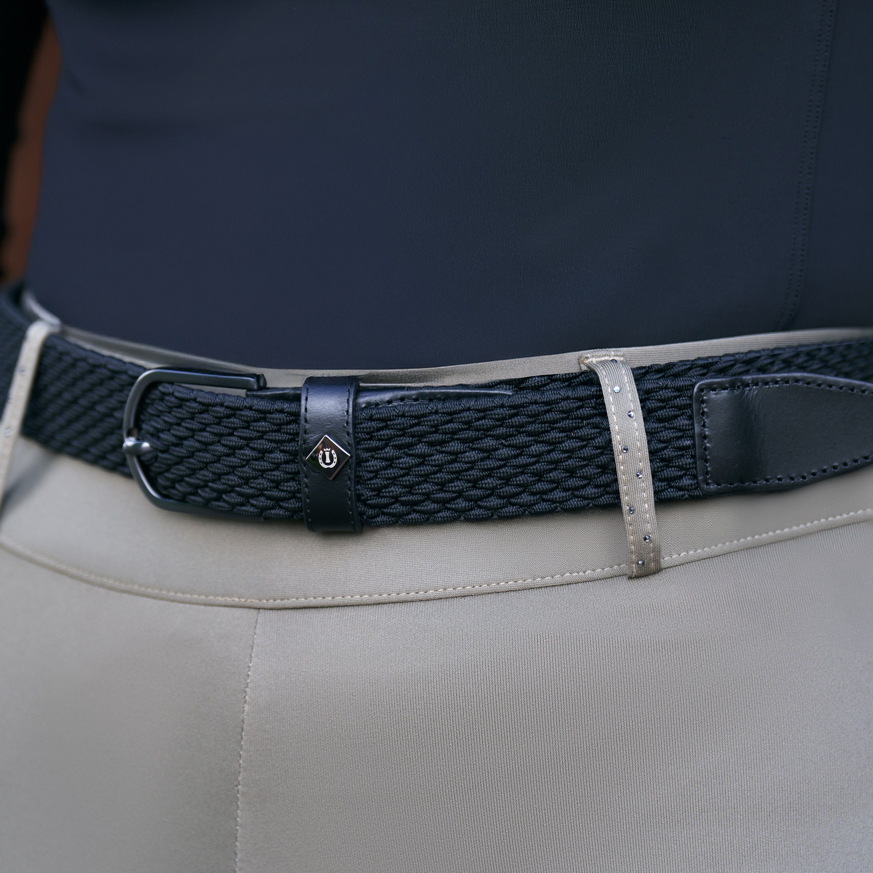 Elastic braided belt IRH