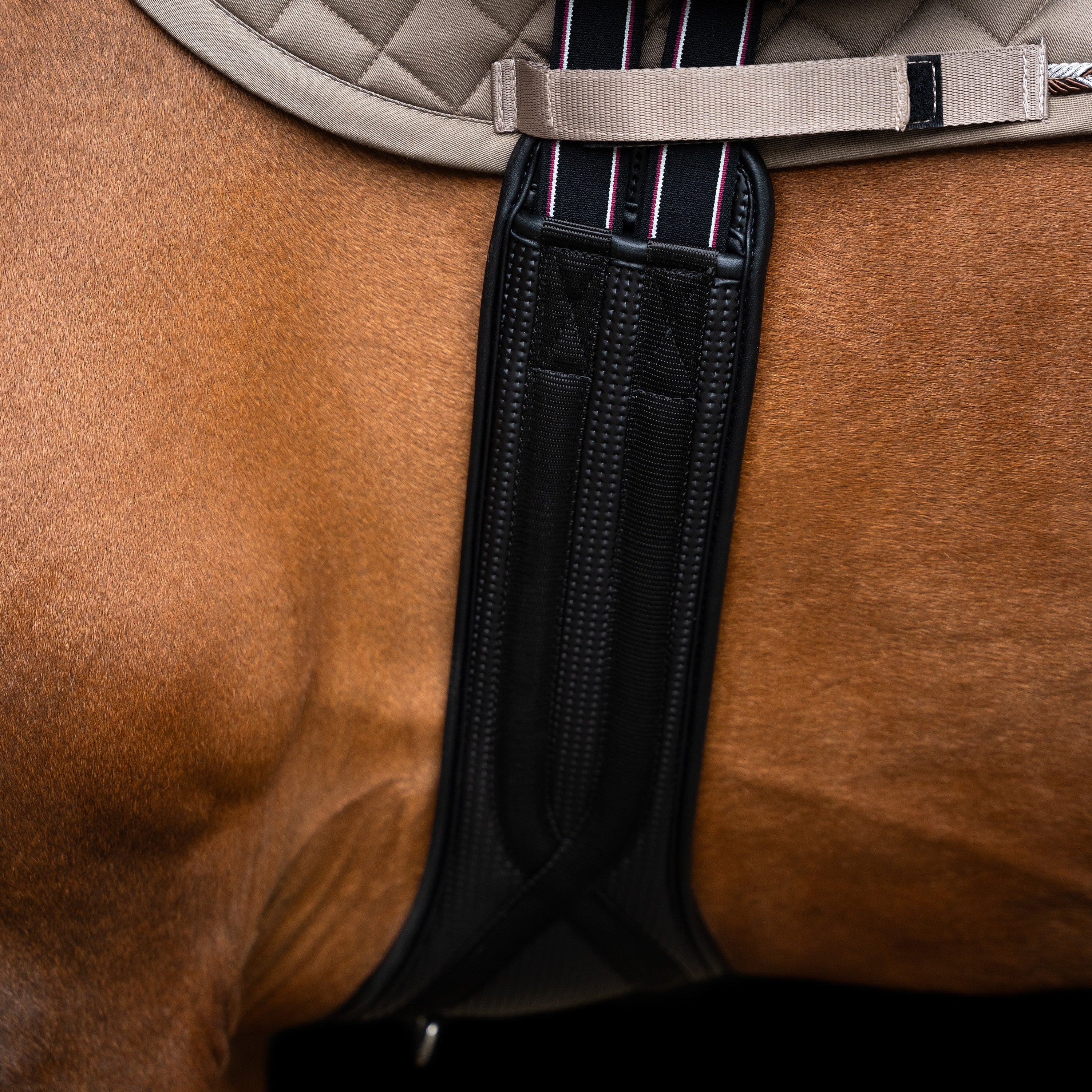 Jumping girth IRH cross wave and breathable