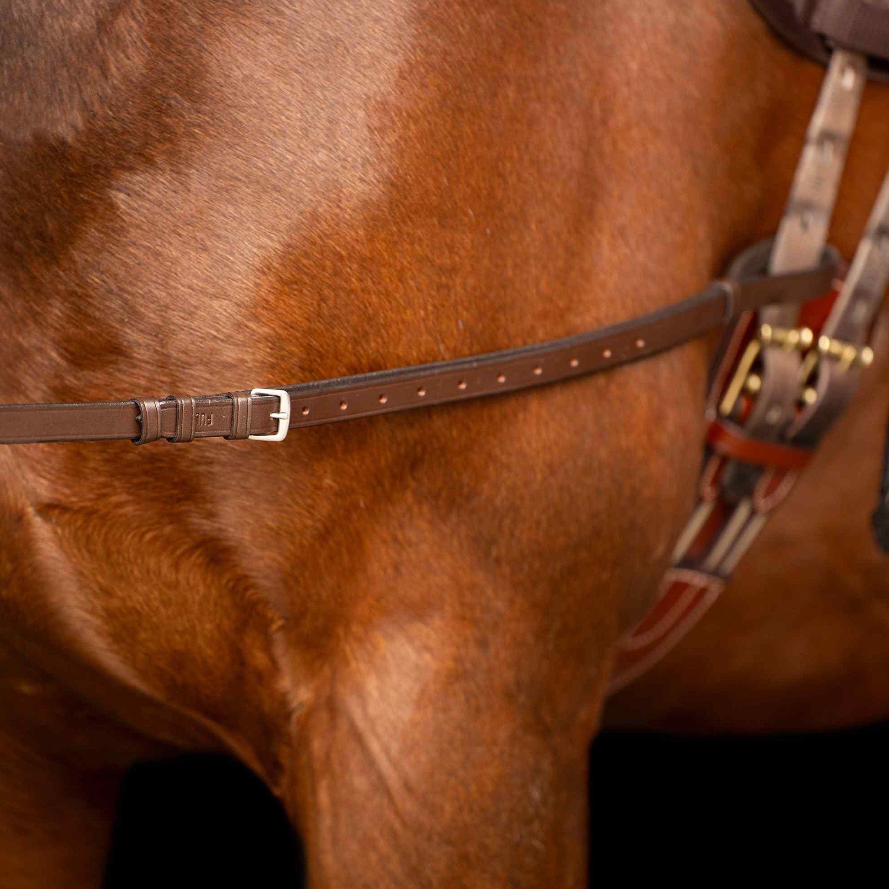Side reins leather with elastic