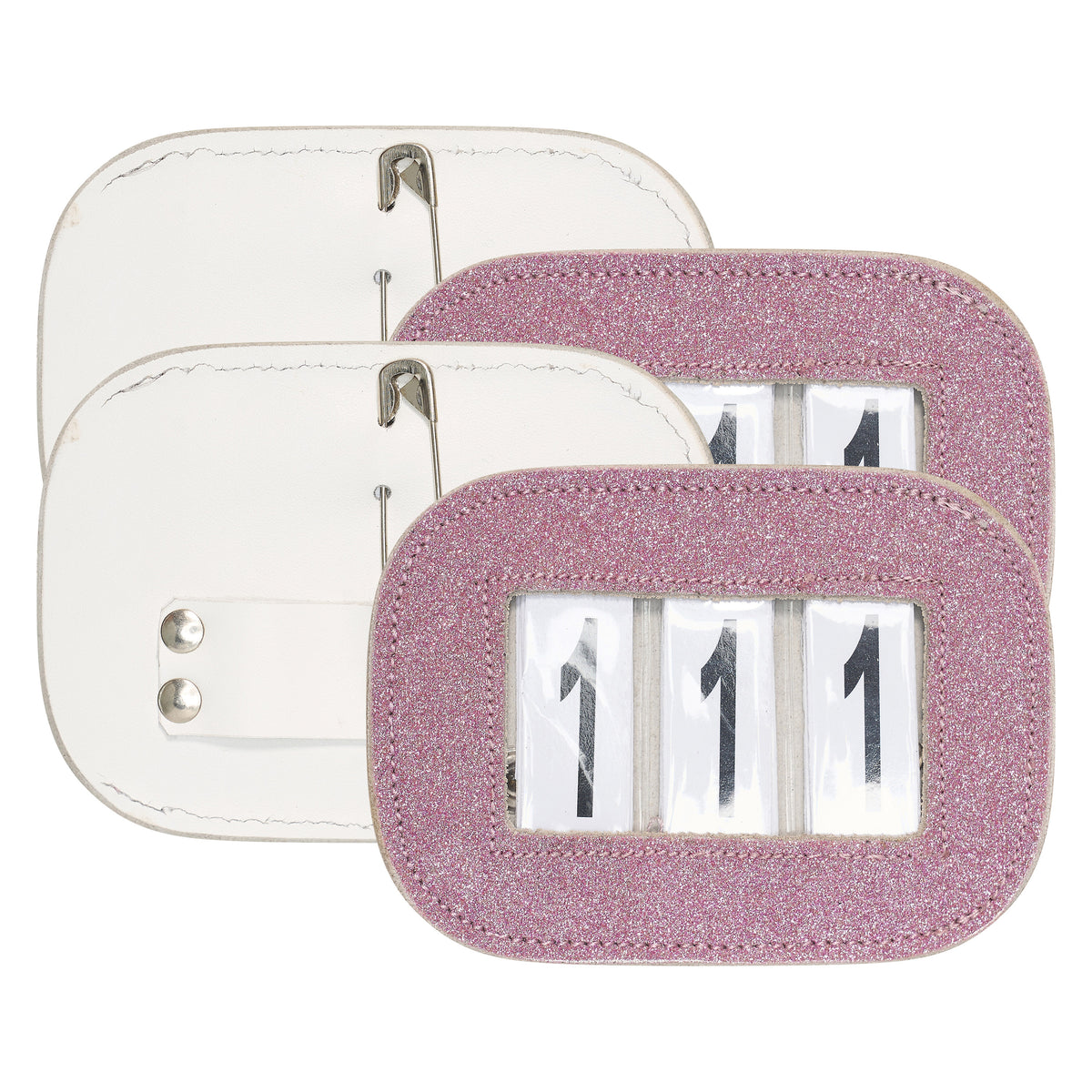 Competition number IRHGlitter square, set of 2 pcs