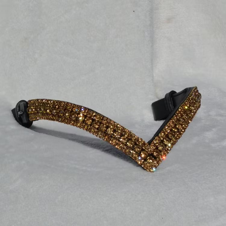 Brett guld pannband häst