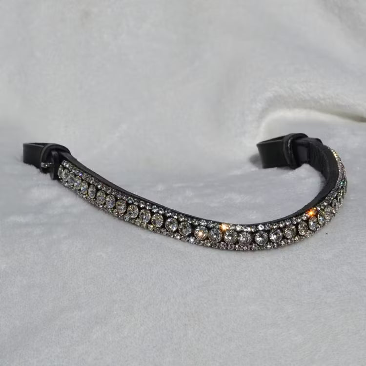 Elegant vitt strasspannband häst