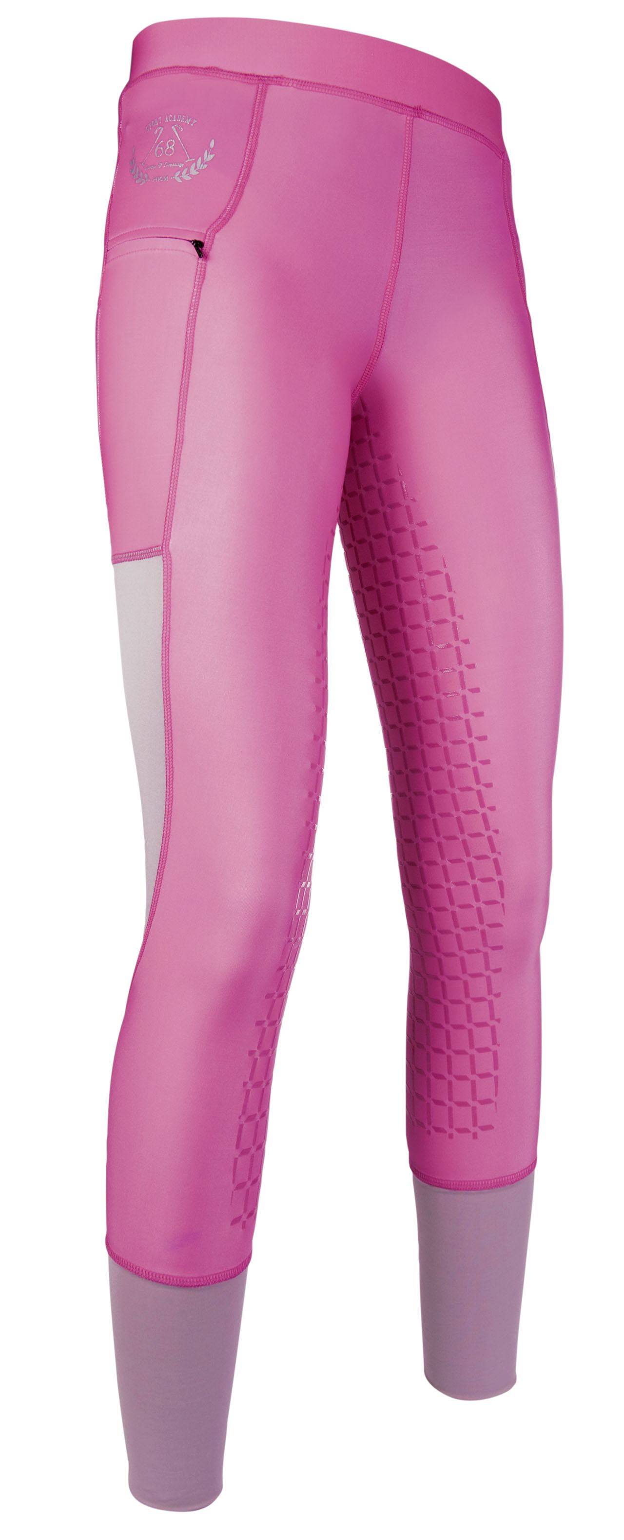 Riding leggings Mesh silicone full seat 3900 pink / EU122-128/age 6-7
