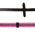 Reins, interwoven with rubber Colour 9139 black/pink / Pony