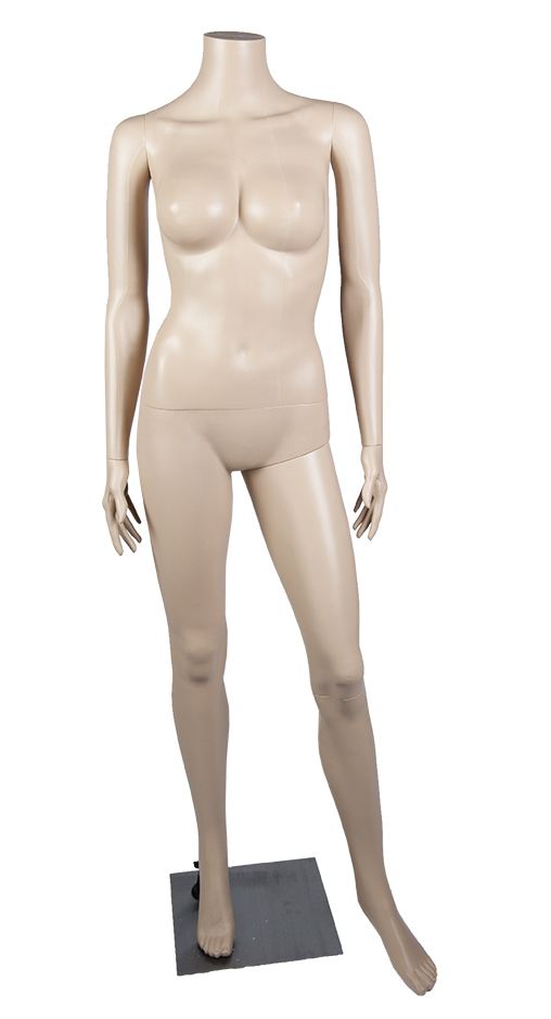 Mannequin, female,skin color no head, 155x84x61cm 0000 this color is not relevant / pcs.