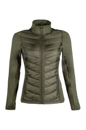 Jersey/nylon jacket Prag Style 5700 olive green / EU128/age 6-7