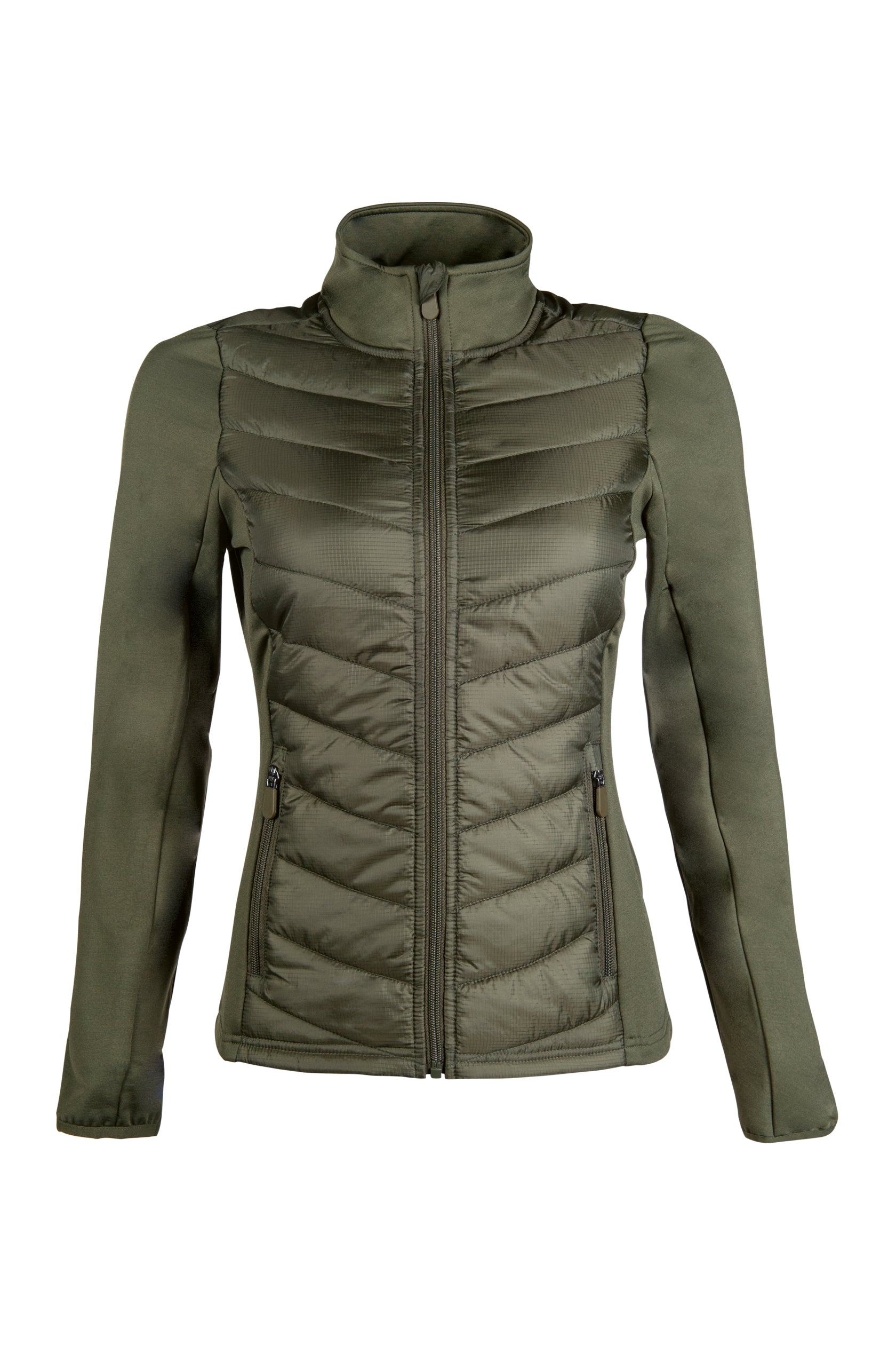 Jersey/nylon jacket Prag Style 5700 olive green / EU128/age 6-7