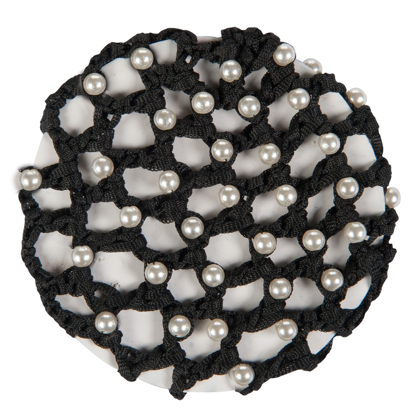 Hair net with imitation pearls 9100 black / pcs.