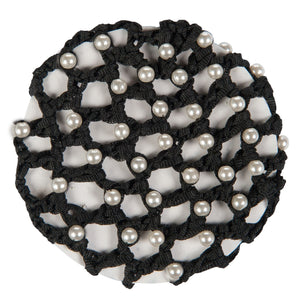 Hair net with imitation pearls 9100 black / pcs.