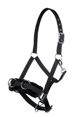 Lunge cavesson with plush padding 9100 black / Pony