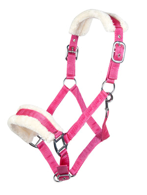 Head collar Bischofshofen with plush padding 1072 magenta / Pony