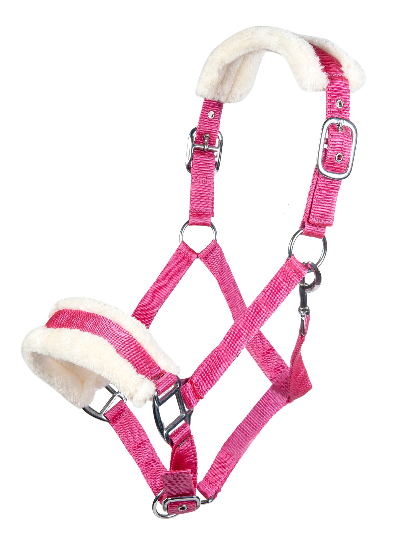 Head collar Bischofshofen with plush padding 1072 magenta / Pony