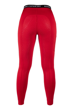 Riding leggings Graz Style silicone full seat 3000 red / EU122-128/age 6-7