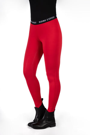 Riding leggings Graz Style silicone full seat 3000 red / EU122-128/age 6-7