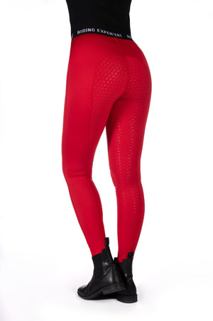 Riding leggings Graz Style silicone full seat 3000 red / EU122-128/age 6-7