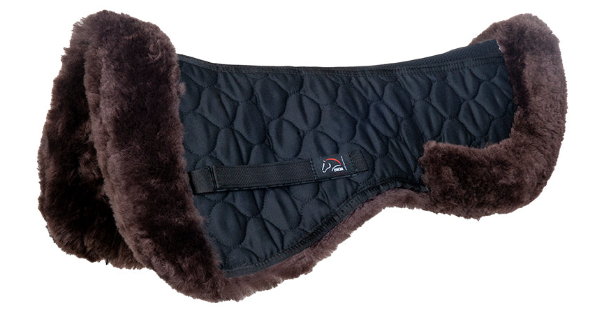 Lambswool saddle pad Style 2100 dark brown / piece