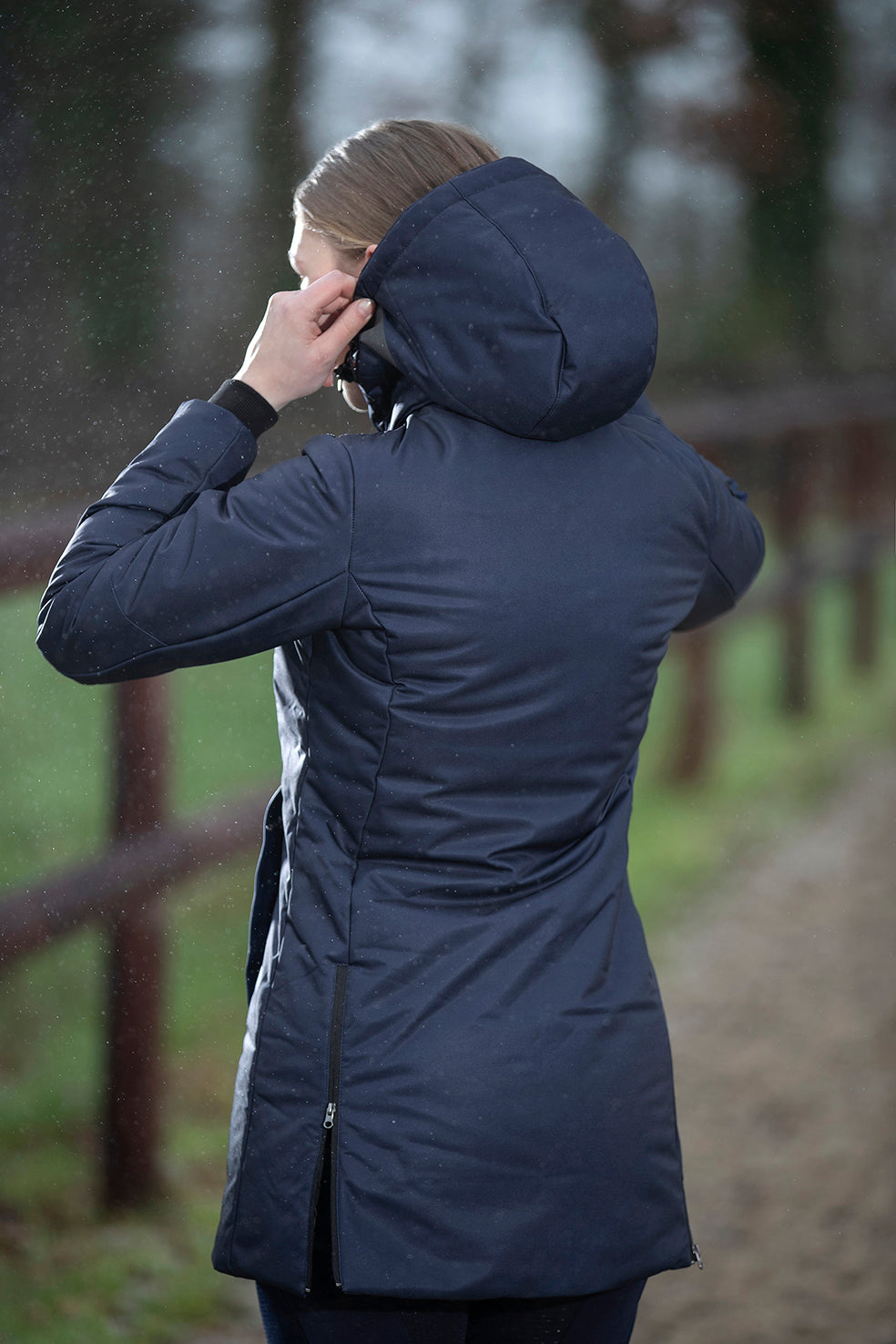 Heating coat -Elegant- Style 6900 deep blue / XXL