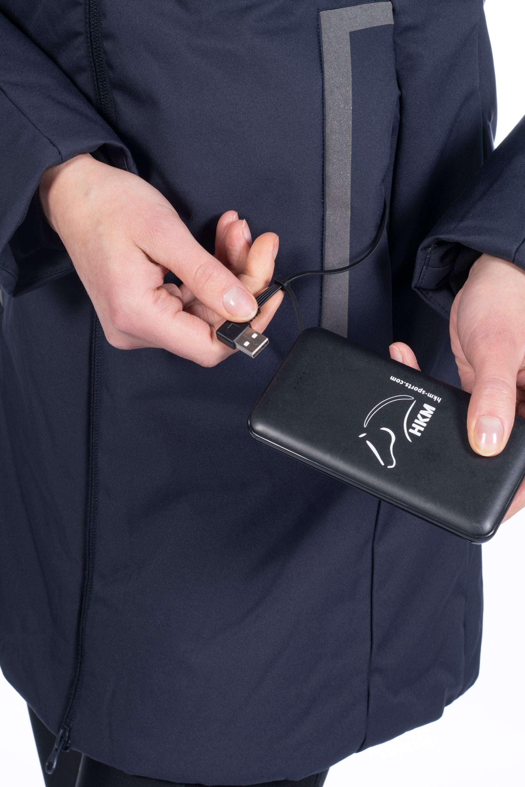 Heating coat -Elegant- Style  (no battery) 6900 deep blue / XS